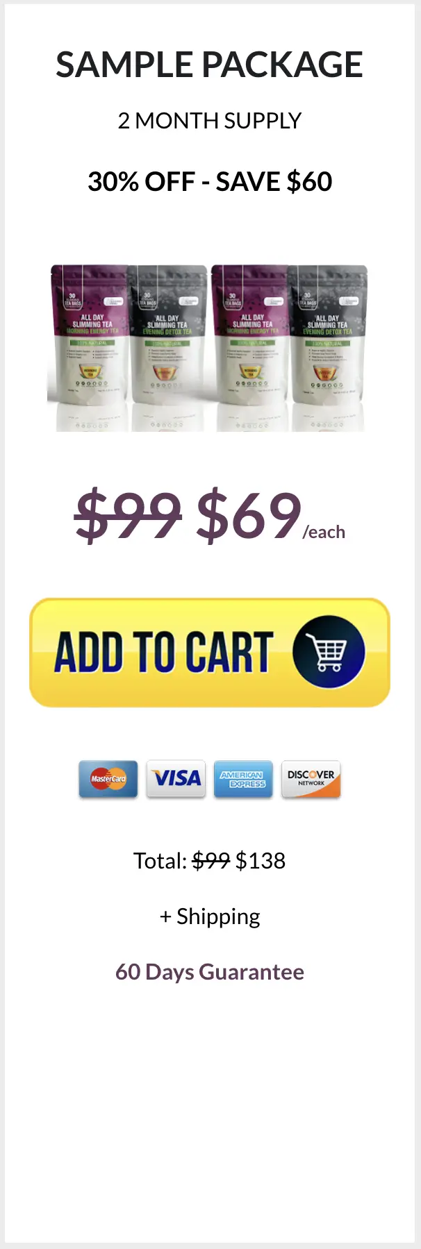 All Day Slimming Tea buy 3 packets